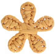 Zafferano - Pendente a forma di fiore in rafia da 31 mm - Zafferano x1 Pendente a forma di fiore in rafia da 31 mm - Zafferano x1