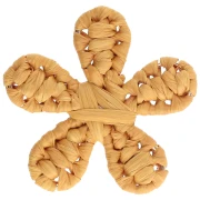 Pendente a forma di fiore in rafia da 31 mm - Zafferano x1