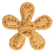 Pendente a forma di fiore in rafia da 31 mm - Zafferano x1