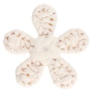 Pendente a forma di fiore in rafia da 31 mm - Ecrù x1