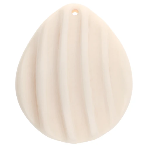 Pendente a conchiglia 44x37 mm in resina - Ecrù x1
