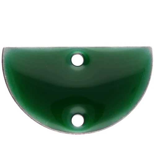 Divisori in metallo - mezzaluna 2 fori resina epossidica 10x17 mm Verde abete x6