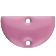 Divisori in metallo - mezza luna - 2 fori in resina epossidica 10x17 mm - Lilla x6
