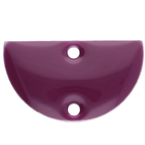 Divisori in metallo - mezzaluna - 2 fori in resina epossidica 10x17 mm - Viola x6