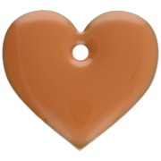 Cuori in metallo e resina epossidica 12x13 mm - Senape x6