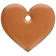 Cuori in metallo e resina epossidica 12x13 mm - Senape x6