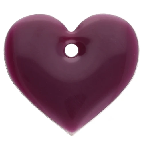 Cuori in metallo e resina epossidica 12x13 mm - Viola x6