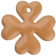 Paillettes quadrifoglio in metallo e resina epossidica 16 mm - Senape x4