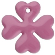 Paillettes trifoglio in metallo e resina epossidica 16 mm - Lilla x4