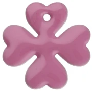 Paillettes trifoglio in metallo e resina epossidica 16 mm - Lilla x4