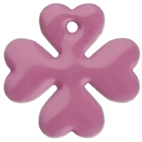 Paillettes trifoglio in metallo e resina epossidica 16 mm - Lilla x4