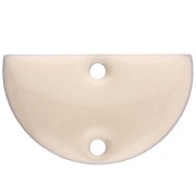 Divisori in metallo - mezzaluna - 2 fori in resina epossidica 10x17 mm - Crema x6