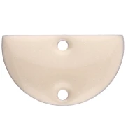 Divisori in metallo - mezzaluna - 2 fori in resina epossidica 10x17 mm - Crema x6