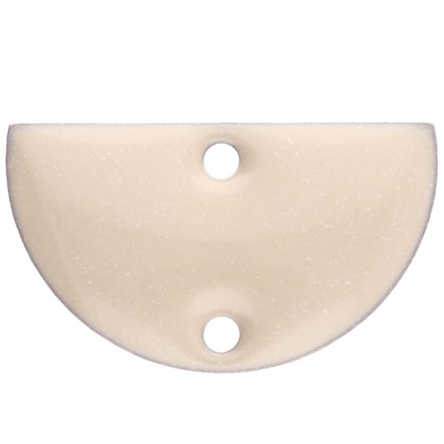 Divisori in metallo - mezzaluna - 2 fori in resina epossidica 10x17 mm - Crema x6