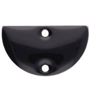 Divisori in metallo - mezzaluna - 2 fori in resina epossidica 10x17 mm - Nero x6