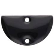 Divisori in metallo - mezzaluna - 2 fori in resina epossidica 10x17 mm - Nero x6