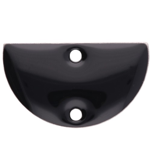 Divisori in metallo - mezzaluna - 2 fori in resina epossidica 10x17 mm - Nero x6