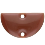 Divisori metallici a 2 fori in resina epossidica a mezzaluna 10x17 mm Marrone chiaro x6
