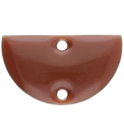 Divisori metallici a 2 fori in resina epossidica a mezzaluna 10x17 mm Marrone chiaro x6