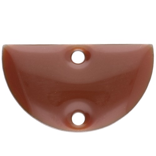 Divisori metallici a 2 fori in resina epossidica a mezzaluna 10x17 mm Marrone chiaro x6
