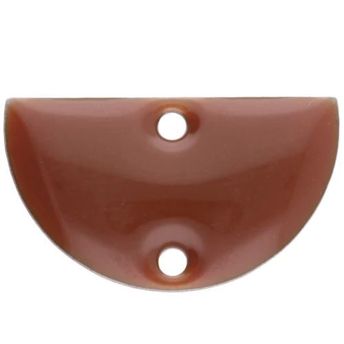 Divisori metallici a 2 fori in resina epossidica a mezzaluna 10x17 mm Marrone chiaro x6