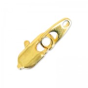Chiusura moschettone 10 mm dorato con oro fino HQ x1
