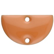 Divisori in metallo - mezzaluna - 2 fori in resina epossidica 10x17 mm Senape x6