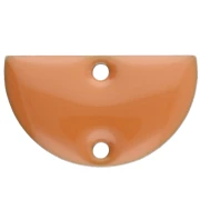 Divisori in metallo - mezzaluna - 2 fori in resina epossidica 10x17 mm Senape x6