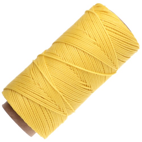 Bobina di filo cerato Linhasita per micro macramè 1,5 mm - Giallo (37) x 116 m