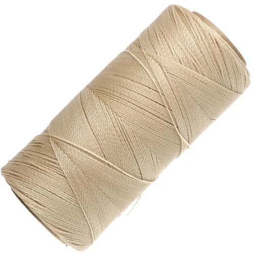 Bobina di filo cerato Linhasita per micro macramè 0,5 mm - Dark Cream (762) x 335 m