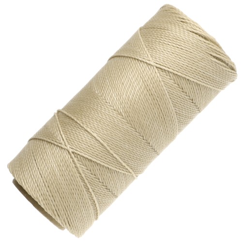 Bobina di filo cerato Linhasita per micro macramè 1 mm - Dark Cream (762) x 168 m