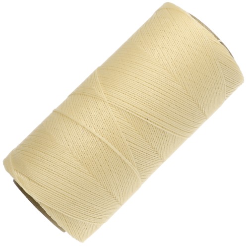 Bobina di filo cerato Linhasita per micro macramè 0,35 mm - Giallo chiaro (1) x 448 m