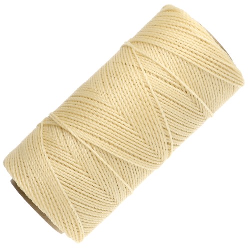 Bobina di filo cerato Linhasita per micro macramè 1 mm - Giallo chiaro (1) x 168 m