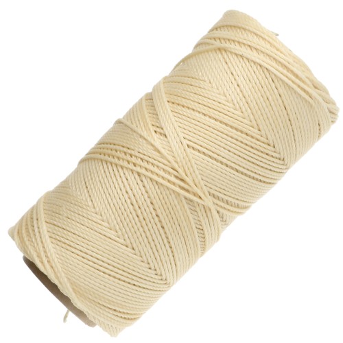 Bobina di filo cerato Linhasita per micro macramè 1,5 mm - Giallo chiaro (1) x 116 m