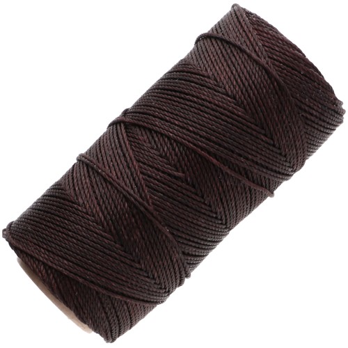 Bobina di filo cerato Linhasita per micro macramè 1,5 mm - Marrone cioccolato (29) x 116 m