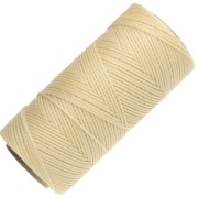 Bobina di filo piatto cerato Linhasita per macramè 1,4 mm - Giallo chiaro (1) x 167 m