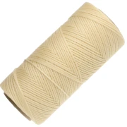 Bobina di filo piatto cerato Linhasita per macramè 1,4 mm - Giallo chiaro (1) x 167 m