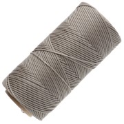 Bobina di filo piatto cerato Linhasita per macramè 1,4 mm - Greige (4) x 167 m