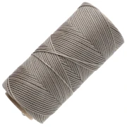 Bobina di filo piatto cerato Linhasita per macramè 1,4 mm - Greige (4) x 167 m