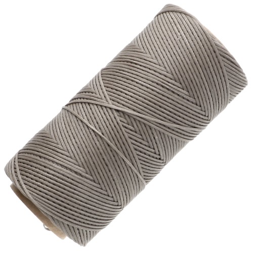 Bobina di filo piatto cerato Linhasita per macramè 1,4 mm - Greige (4) x 167 m