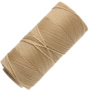 Bobina di filo piatto cerato Linhasita per macramè 1,4 mm - Straw (18) x 167 m