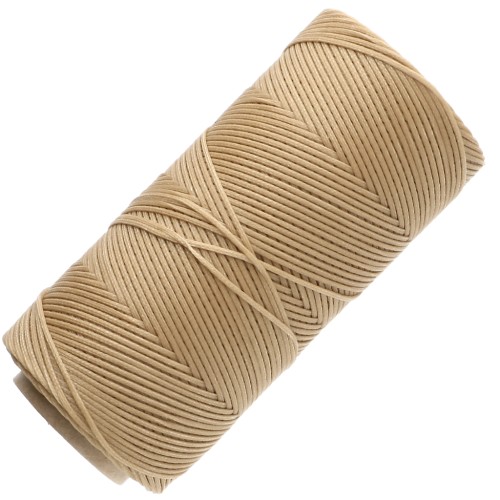 Bobina di filo piatto cerato Linhasita per macramè 1,4 mm - Straw (18) x 167 m