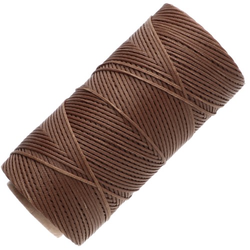 Bobina di filo piatto cerato Linhasita per macramè 1,4 mm - Legno (21) x 167 m