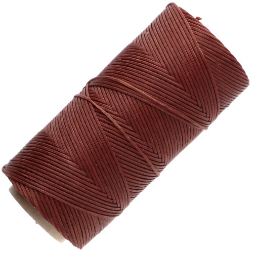Bobina di filo piatto cerato Linhasita per macramè 1,4 mm - Old Copper (25) x 167 m