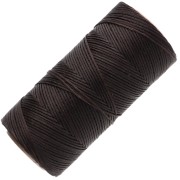 Bobina di filo piatto cerato Linhasita per macramè 1,4 mm - Marrone cioccolato (29) x 167 m