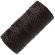 Bobina di filo piatto cerato Linhasita per macramè 1,4 mm - Marrone cioccolato (29) x 167 m