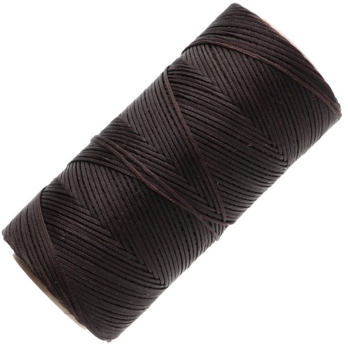 Bobina di filo piatto cerato Linhasita per macramè 1,4 mm - Marrone cioccolato (29) x 167 m