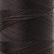 Bobina di filo piatto cerato Linhasita per macramè 1,4 mm - Marrone cioccolato (29) x 167 m