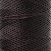 Bobina di filo piatto cerato Linhasita per macramè 1,4 mm - Marrone cioccolato (29) x 167 m