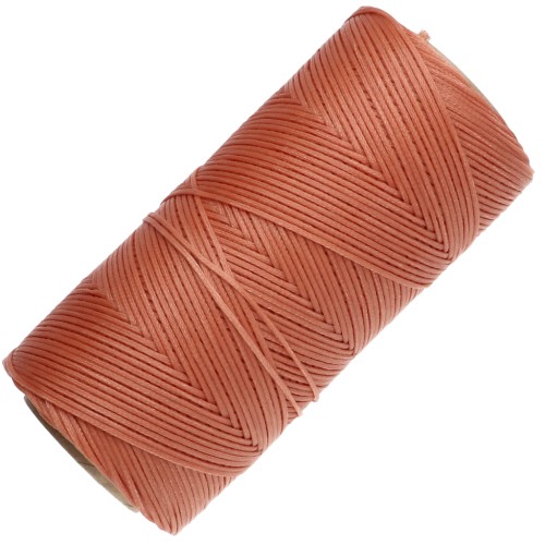 Bobina di filo piatto cerato Linhasita per macramè 1,4 mm - Terracotta (35) x 167 m
